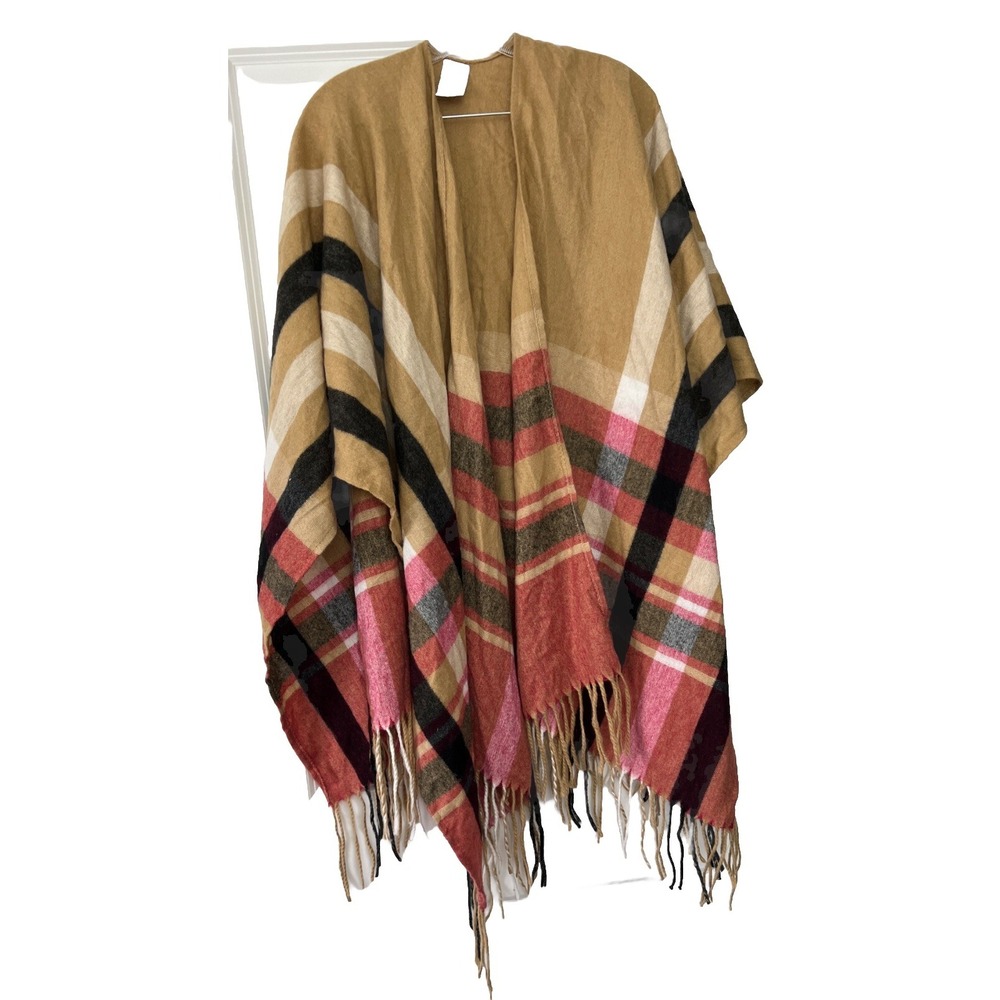 Woolrich Shawl HLM0236S Woolrich Plaid Blanket Wrap Shawl‎ Poncho One Size